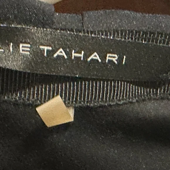 NWOT Elie Tahari Black Wrap Dress Long Sleeve - Women size 10 - Picture 3 of 3